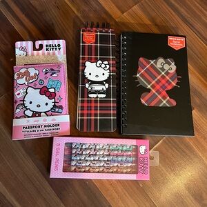 Hello Kitty Stationery Set with Passport Holder and Notebooks